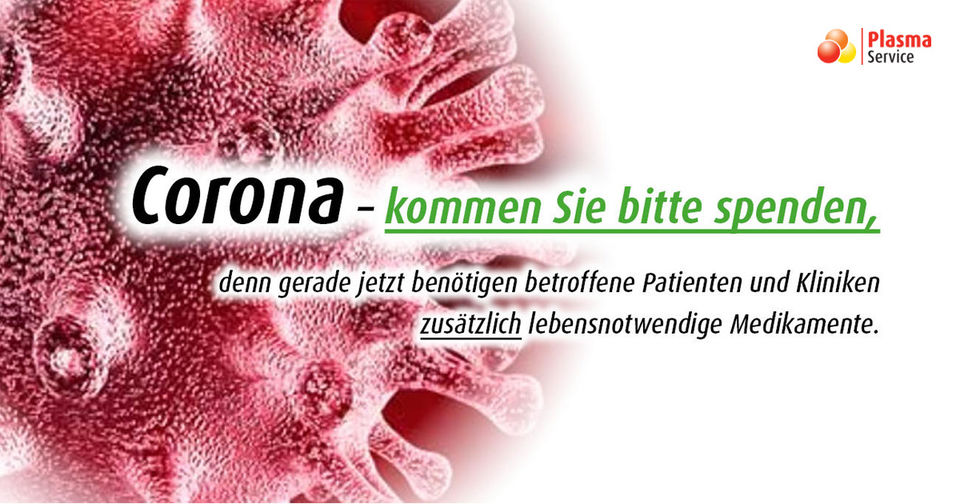 PlasmaService sucht geheilte Corona-Patienten